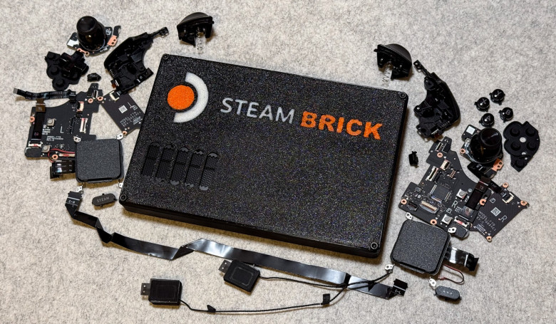 Представлен проект Steam Brick — Steam Deck 1 TB OLED без экрана, без контроллеров, только кнопка питания и порт USB